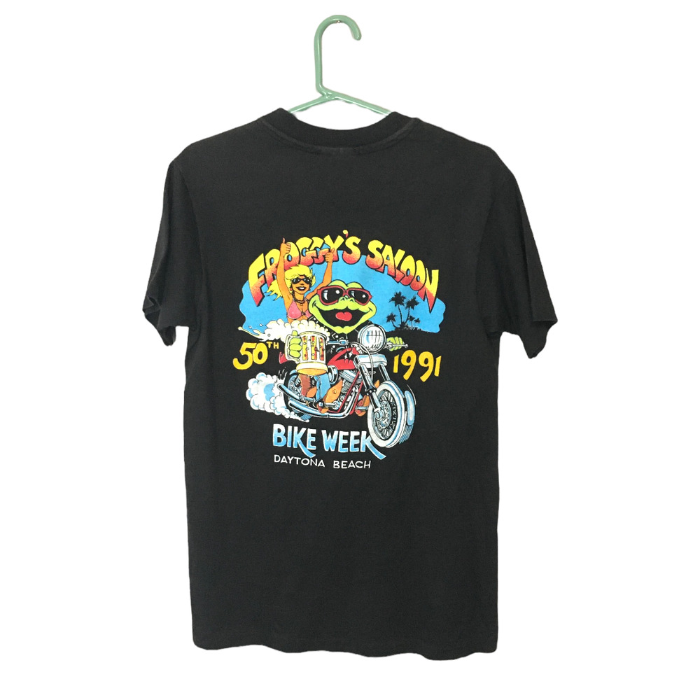 Vintage Froggy's Saloon 50th Bike Week 1991 Medium Black